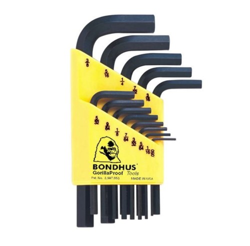 BONDHUS BO12237- Zestaw imbusów calowych 0.50 - 3/8  - krótka [13 cz.]