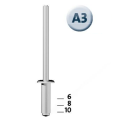 Novus NV045-0021 - Nity aluminiowe A3/8 - 30 szt