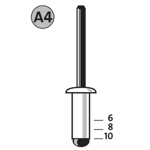 Novus NV045-0023 - Nity aluminiowe A4/6 - 30 szt