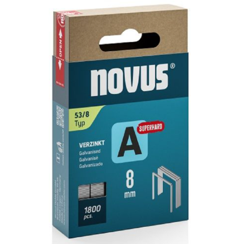 Novus NV042-0775 - Zszywki typ A 53/8  super twarde - 1800 szt