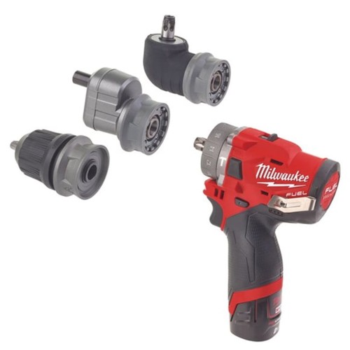 MILWAUKEE M12 FPDXKIT-202X -Wiertarko-wkrętarka udarowa z wymiennymi uchwytami
