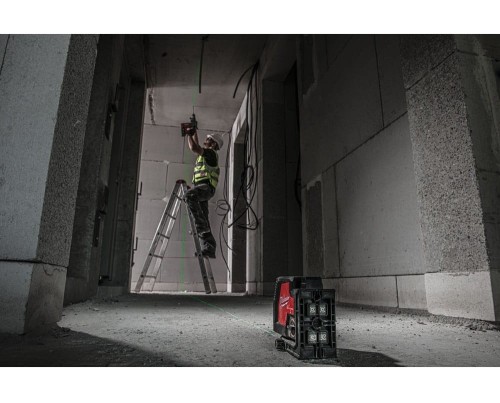 MILWAUKEE  CLL-301C - Laser krzyżowy liniowy akumlatorowy zielona wiązka