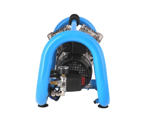 AirPress LMO 5-240 - Wyciszony mały kompresor bezolejowy dwutłokowy 5 L