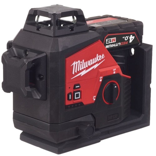 Milwaukee M12 3PLKIT-401P - Laser 3-płaszczyznowy 360° zielony 12 V