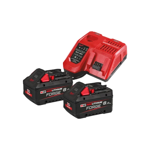 Milwaukee M18 FORGENRG-802 - 2x akumulator 18V/ 8.0Ah + ładowarka 