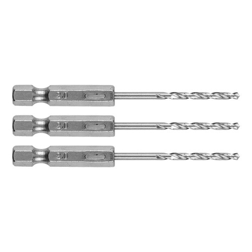 Graphite 54T700 - Wiertło do metalu 2 mm HEX - 3 szt
