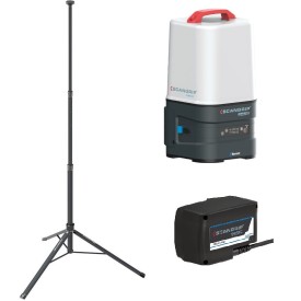 Scangrip SG490534 - Zestaw: Lampa Area 10 Connect + Statyw Tripod 2M + Zasilacz sieciowy Power Supply