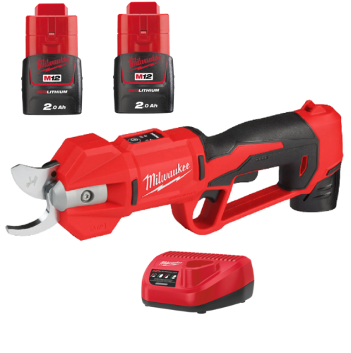 Milwaukee M12 BLPRS-202 - Akumulatorowy sekator do gałęzi 12 V 
