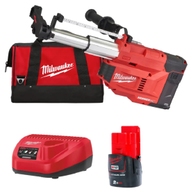 Milwaukee M12 UDEL-201B - Akumulatorowy odpylacz SDS-Plus 12 V