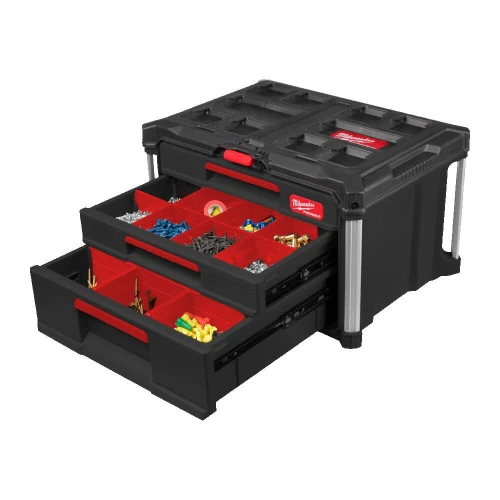 Milwaukee Packout 2 + 1 Drawer Tool Box - Skrzynia z 2+1 szufladami