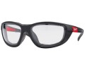Milwaukee Premium Clear Safety Glasses with Gasket -1pc - Okulary ochronne bezbarwne z uszczelką