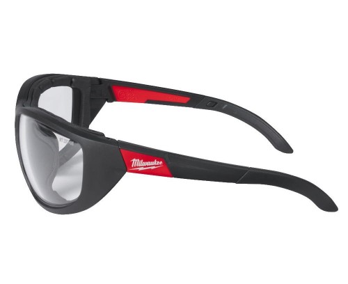 Milwaukee Premium Clear Safety Glasses with Gasket -1pc - Okulary ochronne bezbarwne z uszczelką