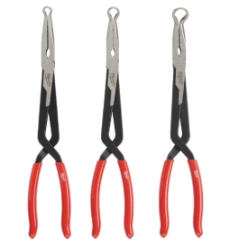 Milwaukee Hose Grip Pliers 3 pc Set - Zestaw 3 szt szczypiec długich ze szczękami oczkowymi 8/12.7/19mm