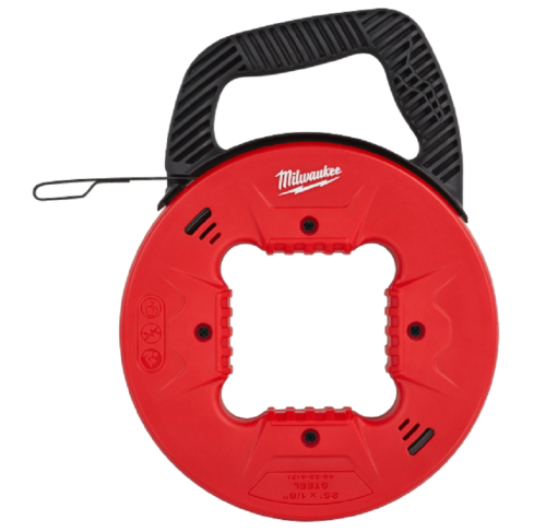 Milwaukee Steel Fish Tape 7.5m -  Narzędzie do przeciągania przewodów - linka stalowa 7.5 m
