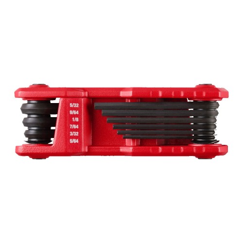 Milwaukee 9 pc Imperial Folding Hex Key Set -  Zestaw kluczy imbusowych ampulowych calowych w scyzoryku 9 szt