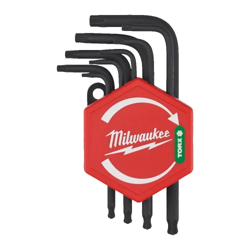 Milwaukee Compact L-Form Torx Key Set - 9 pc - Zestaw kluczy kompaktowych Torx zagiętych 9 szt.