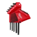 Milwaukee 13 pc Imperial L-Style with Ball End Hex Key Set - Zestaw kluczy imbusowych ampulowych calowych 13 szt.