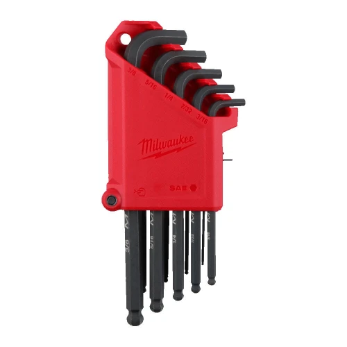 Milwaukee 13 pc Imperial L-Style with Ball End Hex Key Set - Zestaw kluczy imbusowych ampulowych calowych 13 szt.