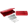 Milwaukee 1/4 50 pc Drive Ratchet.+ Socket Set SAE + Metric - Zestaw nasadek calowych-metrycznych 1/4" z grzechotką - zestaw 50 szt.