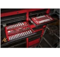 Milwaukee 1/4 50 pc Drive Ratchet.+ Socket Set SAE + Metric - Zestaw nasadek calowych-metrycznych 1/4" z grzechotką - zestaw 50 szt.