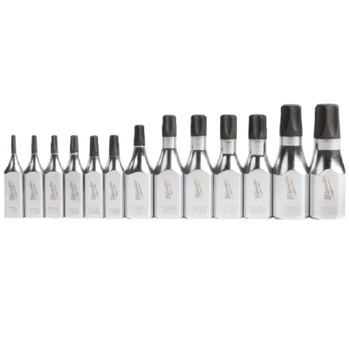 Milwaukee 1/4" and 3/8" Drive Torx Bit Socket Set - Zestaw nasadek bitowych torx 1/4˝ i 3/8˝ - 13 szt.