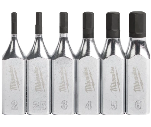 Milwaukee 1/4" Drive Metric Hex Bit Socket Set - Zestaw nasadek bitowych sześciokątnych 1/4˝ - 6 szt.