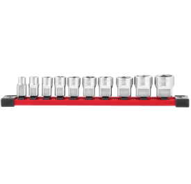 Milwaukee 3/8" Drive SAE Chrome Sockets - Zestaw nasadek imperialnych 3/8″ - 10 szt