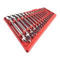 Milwaukee 15 pc Maxbite Ratchet Imperial Combination Spanner Set - 1 pc - Klucze płasko-oczkowe calowe z grzechotką zestaw 15 szt.