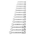 Milwaukee 15pc Maxbite Flex Head Spanner Set - Zestaw 15 szt. kluczy płasko-oczkowych z grzechotką przegubową