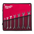 Milwaukee Double Open End Spanner Set - 7 pc - Zestaw kluczy płaskich dwustronnych 7-cz.