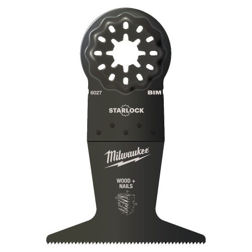 Milwaukee Wood & Nails Bi-Metal 65mm Plunge Blade - 1pc - Brzeszczot 65 x 42 mm do multinarzędzi BIM 