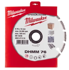 Milwaukee Diamond Multi Material Blade 76 - Diamentowa tarcza tnąca DHMM 76x10x1.2 mm 
