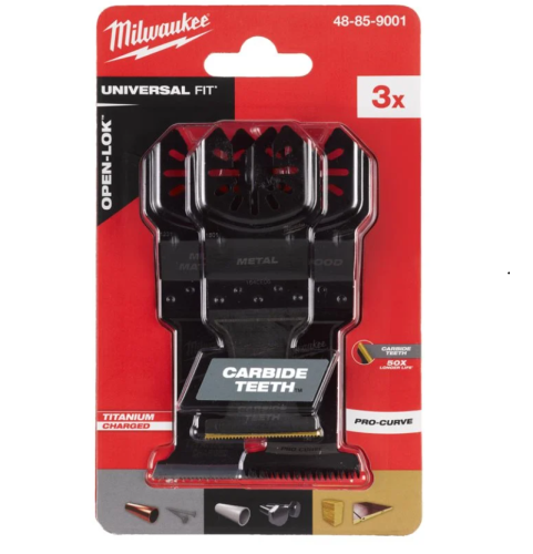 Milwaukee OMT OL Set WM-3 pc Set - Zestaw brzeszczotów do multinarzedzia