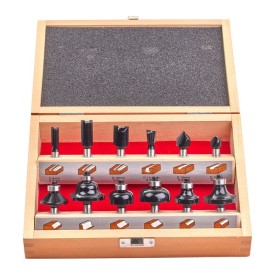 Milwaukee Router bit set - 12 pcs - Zestaw frezów do drewna z trzepieniem 8 mm 12szt