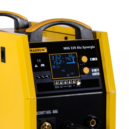 Magnum MIG 339 ALU SYNERGIA LCD - Spawarka inwertorowa - migomat z synergią