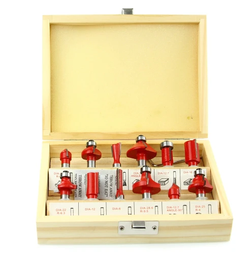 MARPOL M22547 - Zestaw frezów do drewna z łożyskiem - 12 szt