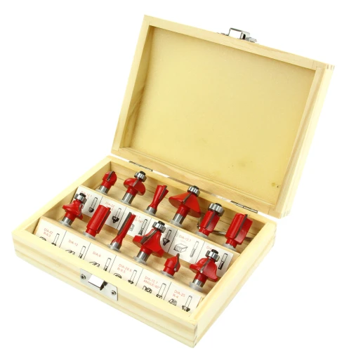 MARPOL M22547 - Zestaw frezów do drewna z łożyskiem - 12 szt