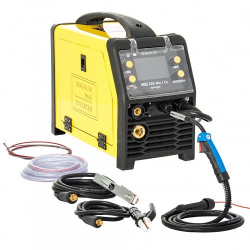 Magnum MIG 220 Alu/Cu Synergia LCD - Spawarka inwertorowa - migomat