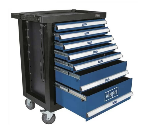 Scheppach TW1100 - Wózek narzędziowy z osprzętem 71 elementów