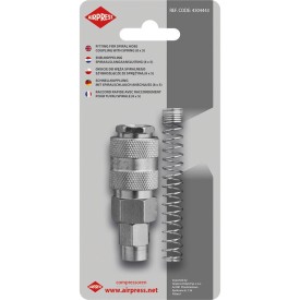 Airpress 4304443 - Okucie do węża spiralnego 8 x 5 mm szybkozłącze ze sprężyną