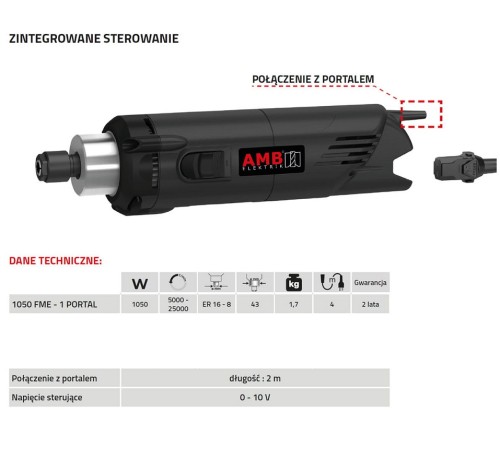 AMB Elektrik 1050 FME-1 DI (PORTAL) - Silnik frezarski