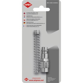 Airpress 4304442 - Okucie do węża spiralnego 8 x 5 mm wtyk ze sprężyną