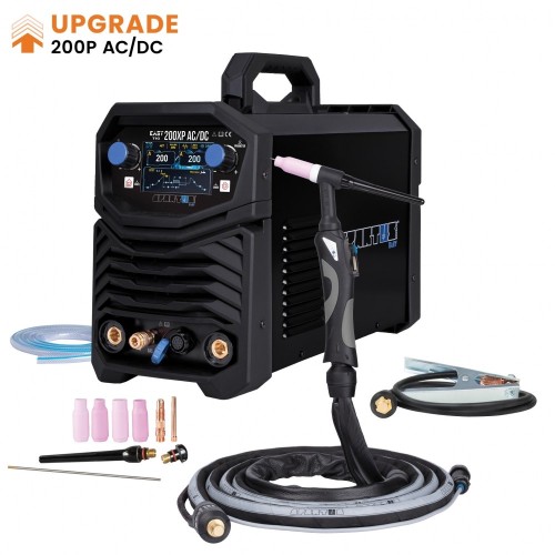 Spartus EasyTIG 200XP AC/DC - Spawarka inwertorowa TIG z pulsem + uchwyt TIG mini SPE 17 H10k 8m