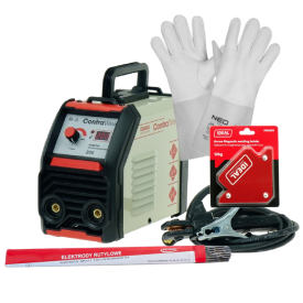 ContraWeld 200 A - Spawarka + rękawice spawalnicze + kątownik magnetyczny + Elektrody rutylowe - łatwospawalne