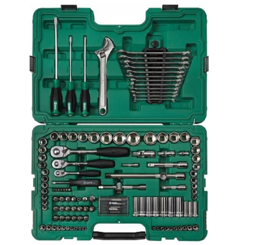 Sata 09014SJ - Zestaw kluczy - 124 elementy 1/4", 3/8", 1/2"