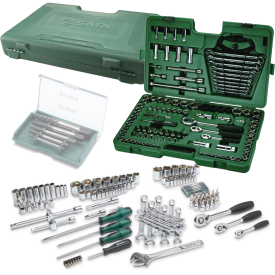 Sata 09014SJ - Zestaw kluczy - 124 elementy 1/4", 3/8", 1/2"