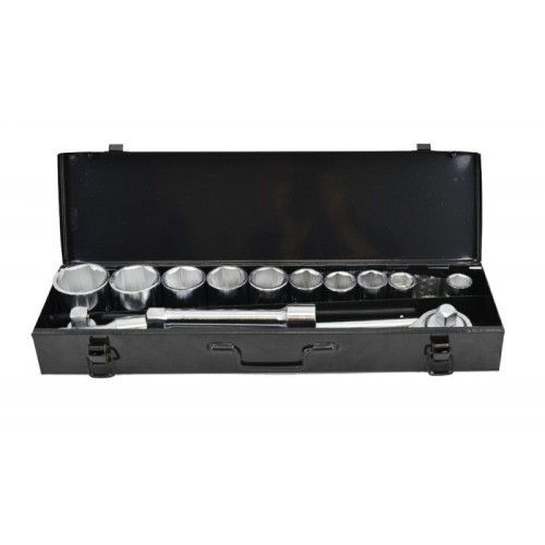 AwTools AW39014 - Zestaw kluczy nasadowych z grzechotką 22-50mm 3/4" - 14 elementów