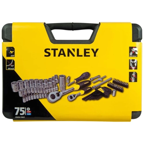 Stanley STHT0-73927 - Zestaw kluczy nasadowych 1/4'' 1/2"- 75 elementów