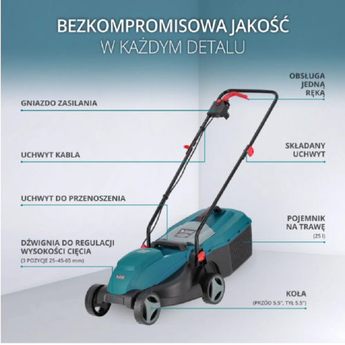 KÖNNER & SÖHNEN KS32LM - Elektryczna kosiarka bez napędu 32 cm