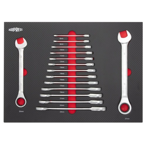 Airpress 79169 - Profesjonalny wózek narzędziowy z osprzętem 215 elementów - 7 szuflad